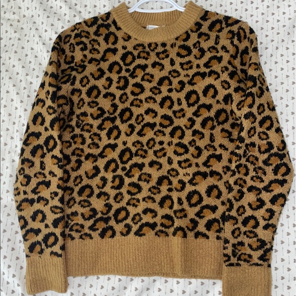 Warehouse One leopard print sweater - Picture 1 of 3